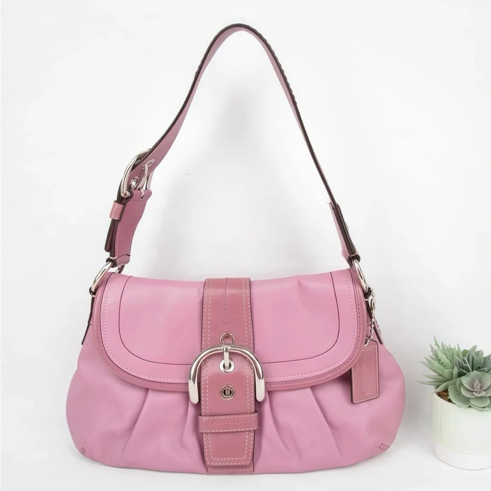Pink Coach Leather Soho/Shoulder Bag - Picture 1 of 5